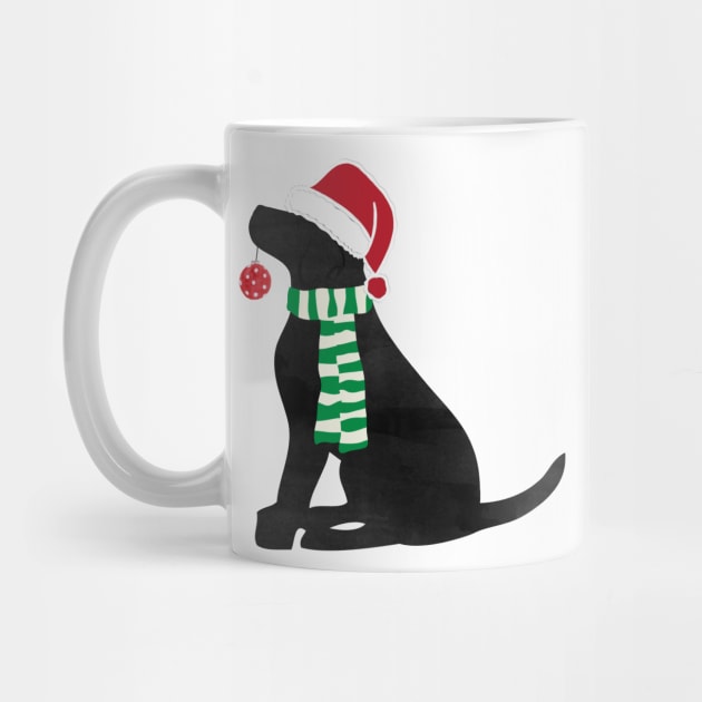 Christmas Black Lab Holiday Dog by EMR_Designs